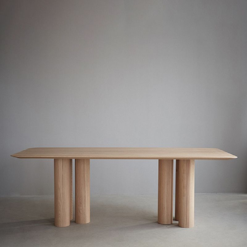 Rectangle Simplicity Dining Table Wood Color Fixed Table with Solid Wood Clearhalo ' dining_table' 'Dining Tables & Seating' 'Dining Tables' 'furn' 'furn_dining_table' 'Furniture' 'furniture_dining_table' 'Kitchen & Dining Furniture' 'kitchen&dining_furn' 'kitchen' 'kitchen_dining_table' 1200x1200_d1191610-f2bc-4a52-b2e6-55b99e09e647