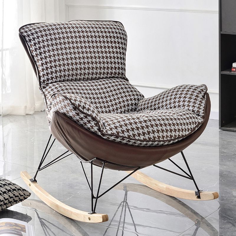 Plante à bascule de style contemporain chaise à bascule intérieure avec ottoman