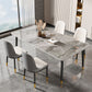 Rectangle Stone Top Dining Table Glam Style Kitchen Dining Table with 4 Legs Clearhalo 'Dining Tables & Seating' 'Dining Tables' 'dining_table' 'furn' 'furn_dining_table' 'Furniture' 'Kitchen & Dining Furniture' 1200x1200_d1197e6c-a3e5-4427-a2ef-28d3f9ee1cc1