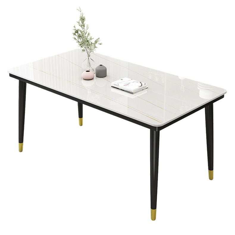 Simple Sintered Stone Top Dining Table Rectangle Shape Standard Dining Table for Kitchen Clearhalo ' dining_table' 'Dining Tables & Seating' 'Dining Tables' 'furn' 'furn_dining_table' 'Furniture' 'furniture_dining_table' 'Kitchen & Dining Furniture' 'kitchen&dining_furn' 'kitchen' 'kitchen_dining_table' 1200x1200_d11ae6b1-c3c6-49f6-bc5b-415db519f99e