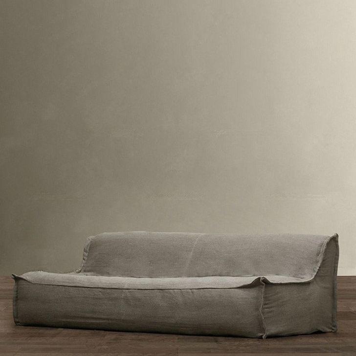 Gray Armless Sofa Washable Contemporary Sofa for Living Room, Apartment