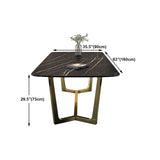Rectangle Trestle Counter Luxury Table Black Fixed Table of Sintered Stone Clearhalo 'Dining Tables & Seating' 'Dining Tables' 'dining_table' 'furn' 'furn_dining_table' 'Furniture' 'furniture_dining_table' 'Kitchen & Dining Furniture' 1200x1200_d11bcf9d-87c3-4aa0-ba47-be89a779c8c0