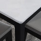 Square White Top Dining Table Industrial 4 Legs Dining Table with Black Frame Clearhalo 'Dining Tables & Seating' 'Dining Tables' 'dining_table' 'furn' 'furn_dining_table' 'Furniture' 'Kitchen & Dining Furniture' 1200x1200_d11c14c4-cd83-44a0-902c-cac21d069f25