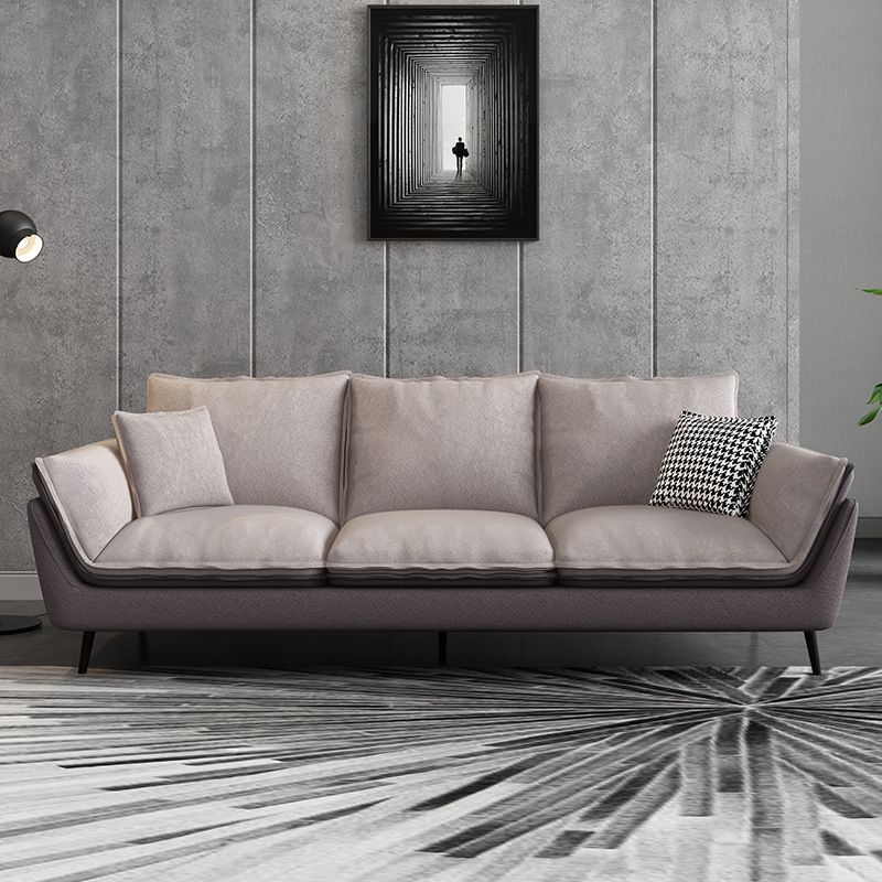 Flared Arm Sofa with 3 Pillows for Apartment and Bonus Room Clearhalo 'furn' 'furn_sofas' 'Furniture' 'furniture_sofas' 'kitchen' 'kitchen_sofas' 'Living Room Furniture' 'Sofa' 'sofas' 1200x1200_d11f48fc-93f6-434e-869b-7c1207826d27