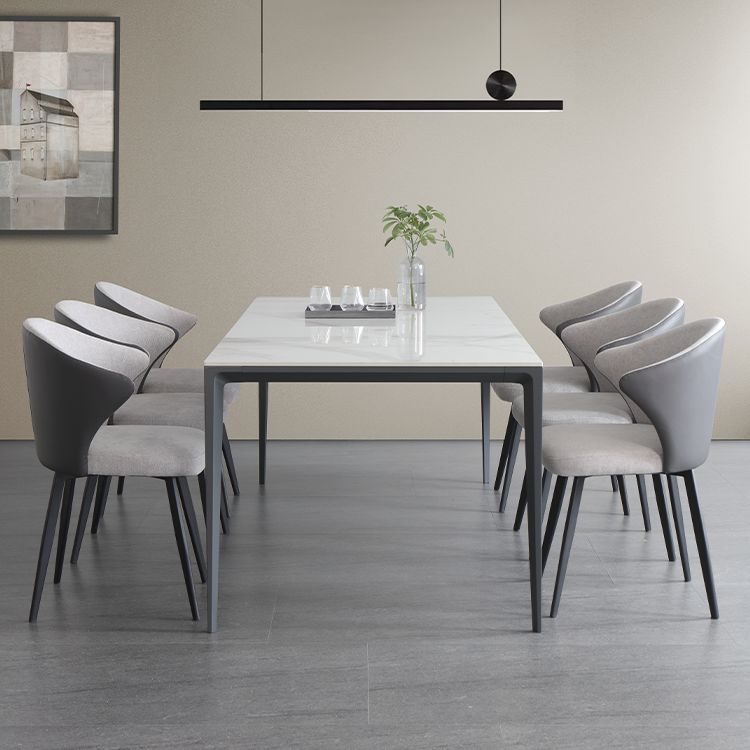 1/4/5/6/7 Pcs Metal Modern Dining Set with Rectangle Table Dinette Set Clearhalo 'Dining Room Sets' 'Dining Tables & Seating' 'dining_room_set' 'furn' 'furn_dining_room_set' 'Furniture' 'furniture_dining_room_set' 'Kitchen & Dining Furniture' 'kitchen&dining_furn' 'kitchen' 1200x1200_d1201e39-a3ce-4d8d-843b-9c07f8418d83