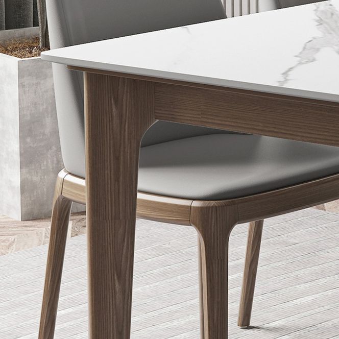 1/4/5/7 Pcs Walnut Wood Modern Dining Set with Sintered Stone Table Dinette Set Clearhalo 'Dining Room Sets' 'Dining Tables & Seating' 'dining_room_set' 'furn' 'furn_dining_room_set' 'Furniture' 'furniture_dining_room_set' 'Kitchen & Dining Furniture' 'kitchen&dining_furn' 'kitchen' 1200x1200_d120565d-e5f2-4253-baf5-9fb662b3a6cd