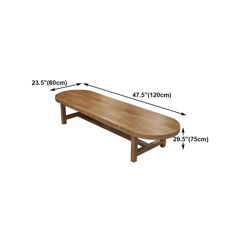 Moderner Oval Desk Konferenztisch Office Holzschreiber ohne Stuhl ohne Stuhl