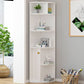Corner Shelf Bookcase White Bookshelf with Doors for Home Office Clearhalo 'Bookcases' 'furn' 'furn_bookcases' 'Furniture' 'Office Furniture' 1200x1200_d12107de-96fe-49d3-b9b2-c9de74daafbf
