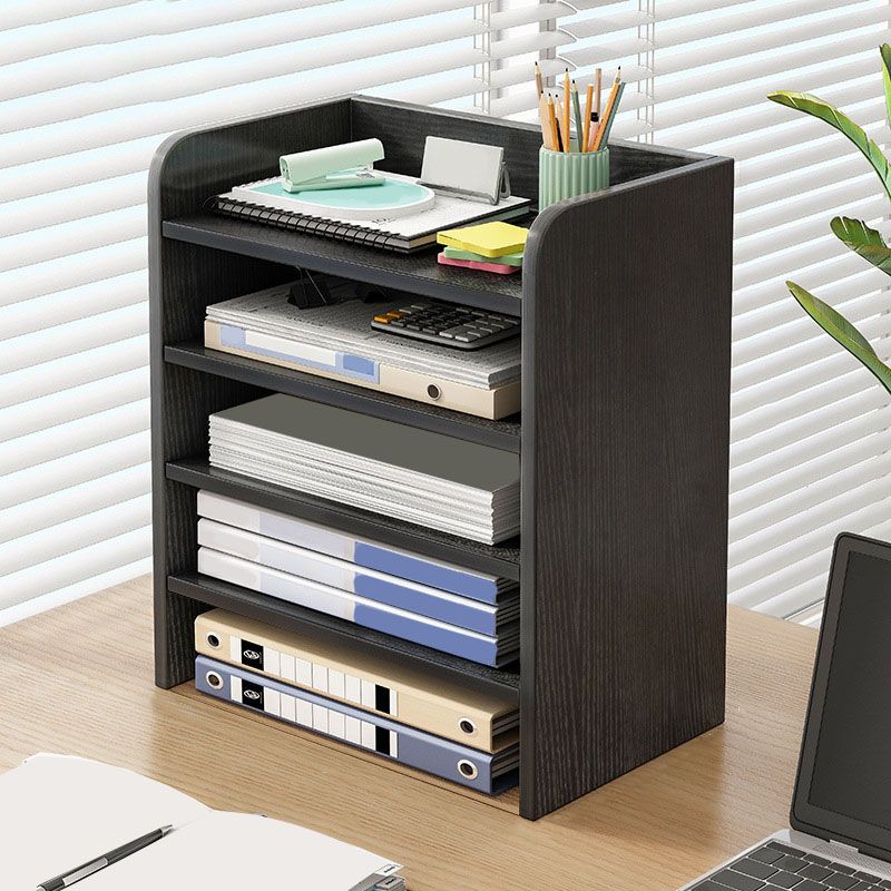 Mobile mobile contemporaneo archivio verticale in legno con archiviazione