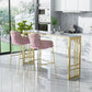 Glam Style Rectangle Bar Table Faux Marble Fixed Bar Height Table for Indoor Clearhalo 'Bar Furniture' 'Bar Tables' 'bar_tables' 'furn' 'furn_bar_tables' 'Furniture' 'Kitchen & Dining Furniture' 1200x1200_d12233c9-1223-42ce-8664-566c45f5f439