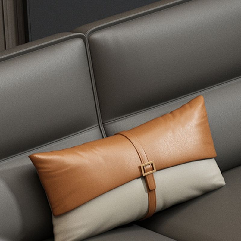 Guida pelle stazionaria resistente al soggiorno divano grigio