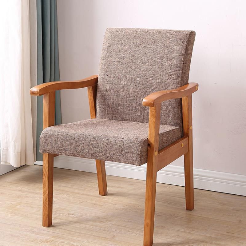Mid-century Modern 21.25"Wide Linen Blend Fixed Back Square Arm Chair Clearhalo 'Accent Chairs' 'accent_chairs' 'Chairs & Seating' 'furn' 'furn_accent_chairs' 'Furniture' 'Living Room Furniture' 1200x1200_d123dafc-6084-4902-87c4-9e9b69d461dc