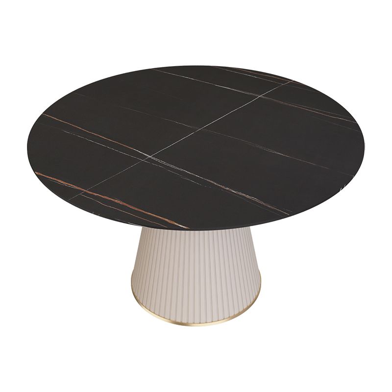 Nordic 1/2/5 Pieces Dining Set with Stone Round Table and Leather Chairs Dining Set Clearhalo 'Dining Room Sets' 'Dining Tables & Seating' 'dining_room_set' 'furn' 'furn_dining_room_set' 'Furniture' 'furniture_dining_room_set' 'Kitchen & Dining Furniture' 'kitchen&dining_furn' 'kitchen' 1200x1200_d1259289-f82f-47d8-9d5f-2c08ecd3da7d