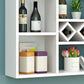 Wall Mounted Modern Wine Rack Wood Wine Rack with Shelf for Kitchen