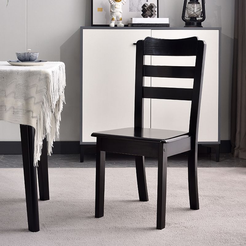 Home Armless Dining Chairs Ladder Back Side Chair with Wood Legs (Set of 2) Clearhalo ' kitchen&dining_furn' 'Dining Chairs' 'Dining Tables & Seating' 'dining_chair' 'furn' 'furn_dining_chair' 'Furniture' 'furniture_dining_chair' 'Kitchen & Dining Furniture' 'kitchen' 1200x1200_d1269d3b-26de-4923-bae5-00fb29b7431c