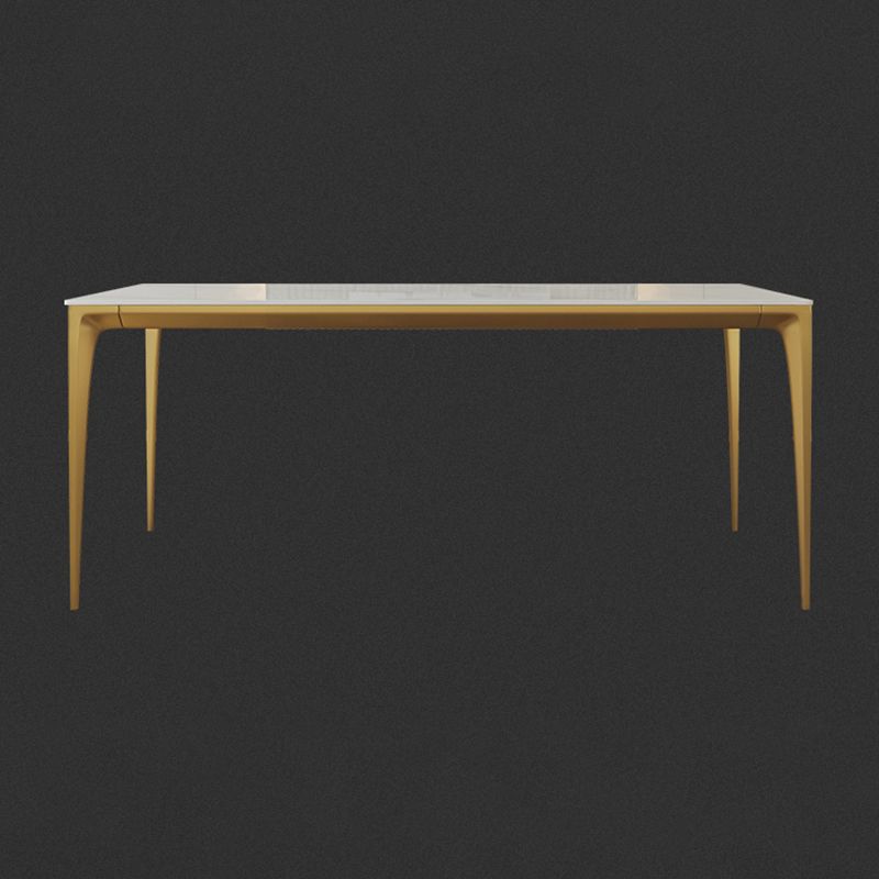 Sintered Stone Dining Table Luxury Style 4 Legs Base Rectangle Table for Dining Room Clearhalo ' dining_table' 'Dining Tables & Seating' 'Dining Tables' 'furn' 'furn_dining_table' 'Furniture' 'furniture_dining_table' 'Kitchen & Dining Furniture' 'kitchen&dining_furn' 'kitchen' 'kitchen_dining_table' 1200x1200_d1281f39-47aa-4e27-8417-b2abeaa61519