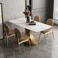 Minimalist Style Table Set with Rectangle Shape Table and Upholstered Chairs Clearhalo 'Dining Room Sets' 'Dining Tables & Seating' 'dining_room_set' 'furn' 'furn_dining_room_set' 'Furniture' 'furniture_dining_room_set' 'Kitchen & Dining Furniture' 'kitchen&dining_furn' 'kitchen' 1200x1200_d128560a-cb03-4e7f-a804-44ba3f64cda2