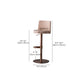Armless Counter Height Stools with Footrest Modern Counter Stool
