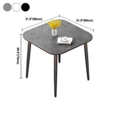 Modern Sintered Stone Dinner Table 4 Legs 31.2" Dining Table with Black Frame Clearhalo ' dining_table' 'Dining Tables & Seating' 'Dining Tables' 'furn' 'furn_dining_table' 'Furniture' 'furniture_dining_table' 'Kitchen & Dining Furniture' 'kitchen&dining_furn' 'kitchen' 'kitchen_dining_table' 1200x1200_d12b9901-0da8-4ed7-afe4-f52bb68b5030