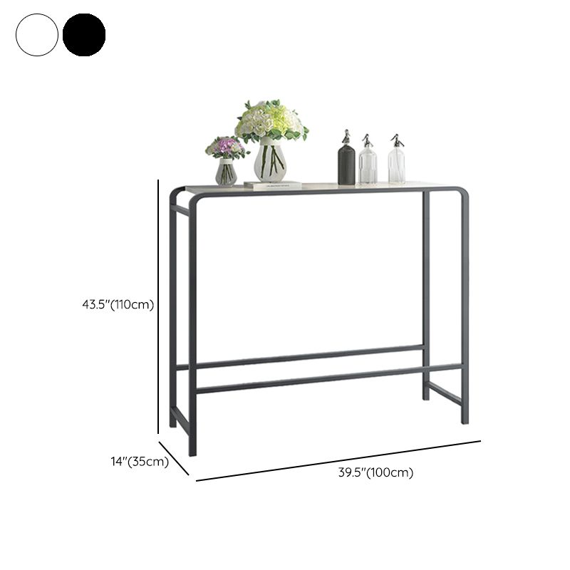Modern Bar Dining Table Rectangle Indoor Bar Stool Table with Footrest Clearhalo 'Bar Furniture' 'Bar Tables' 'bar_tables' 'furn' 'furn_bar_tables' 'Furniture' 'Kitchen & Dining Furniture' 1200x1200_d12d1ea8-8478-4f0c-9ffc-1e426924f57f