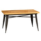 Industrial Style Solid Wood Dining Table Brown Table with Black Frame for Dinning Room Clearhalo ' dining_table' 'Dining Tables & Seating' 'Dining Tables' 'furn' 'furn_dining_table' 'Furniture' 'furniture_dining_table' 'Kitchen & Dining Furniture' 'kitchen&dining_furn' 'kitchen' 'kitchen_dining_table' 1200x1200_d12d36d4-b0f6-4708-b841-46cc43c9878e