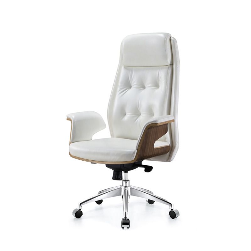 27" Wide Contemporary Managers Chair Tufted Leather Executive Chair Clearhalo 'furn' 'furn_office_chair' 'Furniture' 'Office Chairs' 'Office Furniture' 'office_chair' 1200x1200_d12d45fa-d8a8-4018-b8a3-45be8b7dd9a1