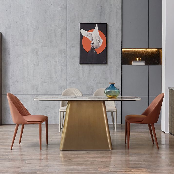 Nordic Glam Style Rectangle Sintered Stone Table Set 1/2/5/7 Pieces Dining Set Clearhalo 'Dining Room Sets' 'Dining Tables & Seating' 'dining_room_set' 'furn' 'furn_dining_room_set' 'Furniture' 'Kitchen & Dining Furniture' 1200x1200_d12dde01-6818-4671-8e1d-cc0ba3cd0108
