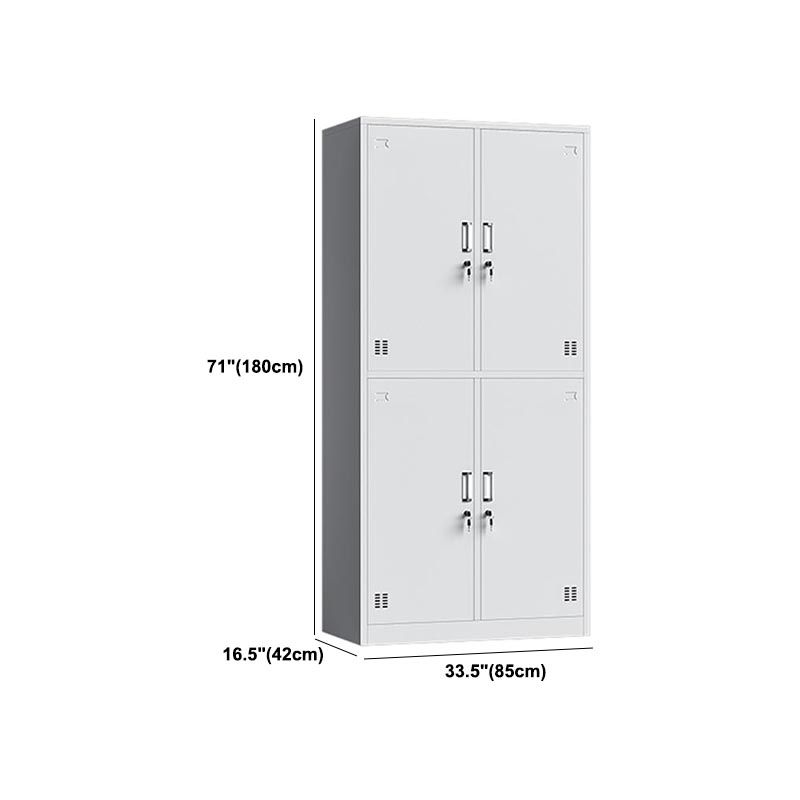Contemporary Style Metal Wardrobe White Colour Wardrobe Closet for Home Clearhalo 'Armoires & Wardrobes' 'armoires_wardrobes' 'Bedroom Furniture' 'furn' 'furn_armoires_wardrobes' 'Furniture' 1200x1200_d12e22b4-847e-467e-a351-50c1e551e684