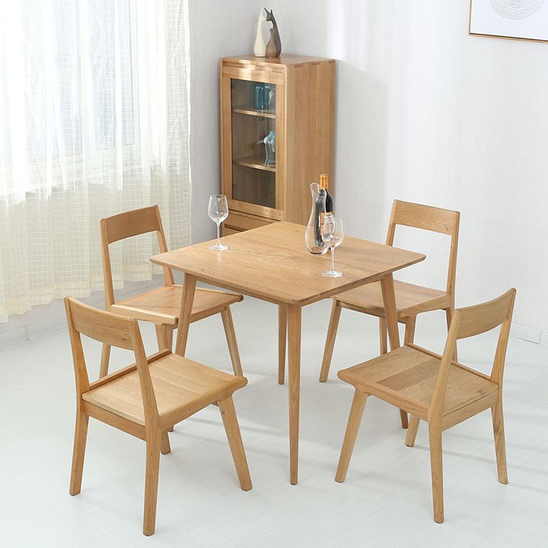 Industrial Style Dining Table Square Solid Wood Dining Table with 4 Legs Clearhalo ' dining_table' 'Dining Tables & Seating' 'Dining Tables' 'furn' 'furn_dining_table' 'Furniture' 'furniture_dining_table' 'Kitchen & Dining Furniture' 'kitchen&dining_furn' 'kitchen' 'kitchen_dining_table' 1200x1200_d12f6f32-8d53-4445-94bf-0412311d3a6b