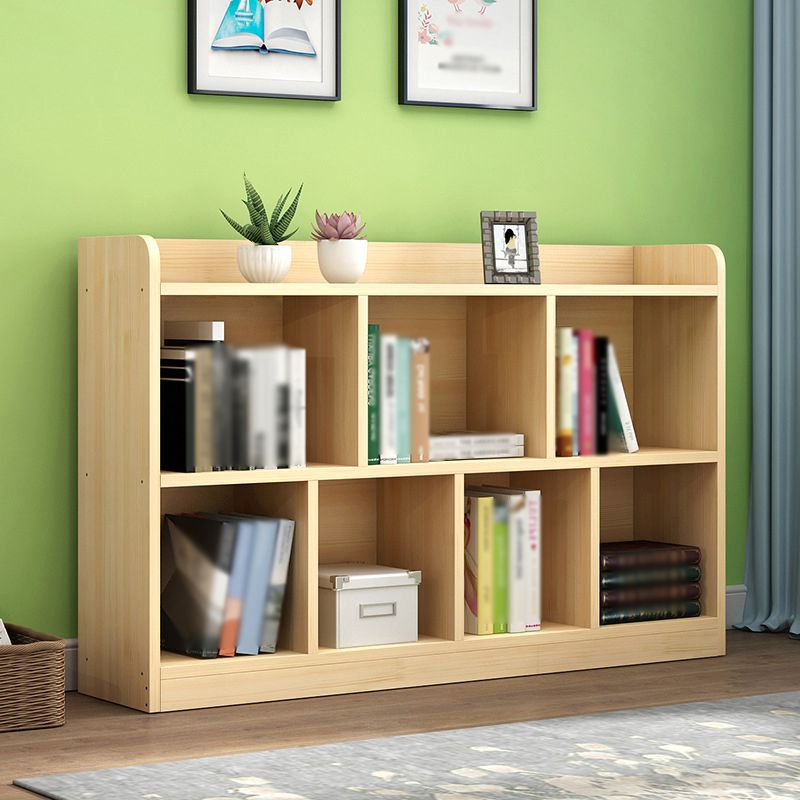 Closed Back Bookshelf Solid Wood Contemporary Style Natural Bookcase for Office Clearhalo 'Bookcases' 'Furniture' 'furniture_bookcases' 'kitchen' 'kitchen_bookcases' 'Living Room Furniture' 'Office Furniture' 1200x1200_d1308d24-c0f3-48c8-b2e4-151b00596634