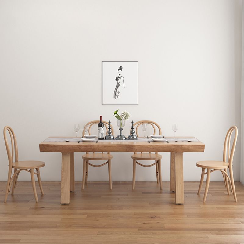 Modern 1/4/5/6 Pieces Dining Set with Solid Wood Table and Chairs Furniture Clearhalo 'Dining Room Sets' 'Dining Tables & Seating' 'dining_room_set' 'furn' 'furn_dining_room_set' 'Furniture' 'furniture_dining_room_set' 'Kitchen & Dining Furniture' 'kitchen&dining_furn' 'kitchen' 1200x1200_d131bb69-493c-4552-a546-dfe27a8a4556