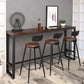 Pine Wood Bar Table Industrial Rectangle Bar Dining Table with Black Trestle Base Clearhalo 'Bar Furniture' 'Bar Tables' 'bar_tables' 'furn' 'furn_bar_tables' 'Furniture' 'furniture_bar_tables' 'Kitchen & Dining Furniture' 1200x1200_d133845c-5f08-4021-ba6c-7ab7c3c4d61f