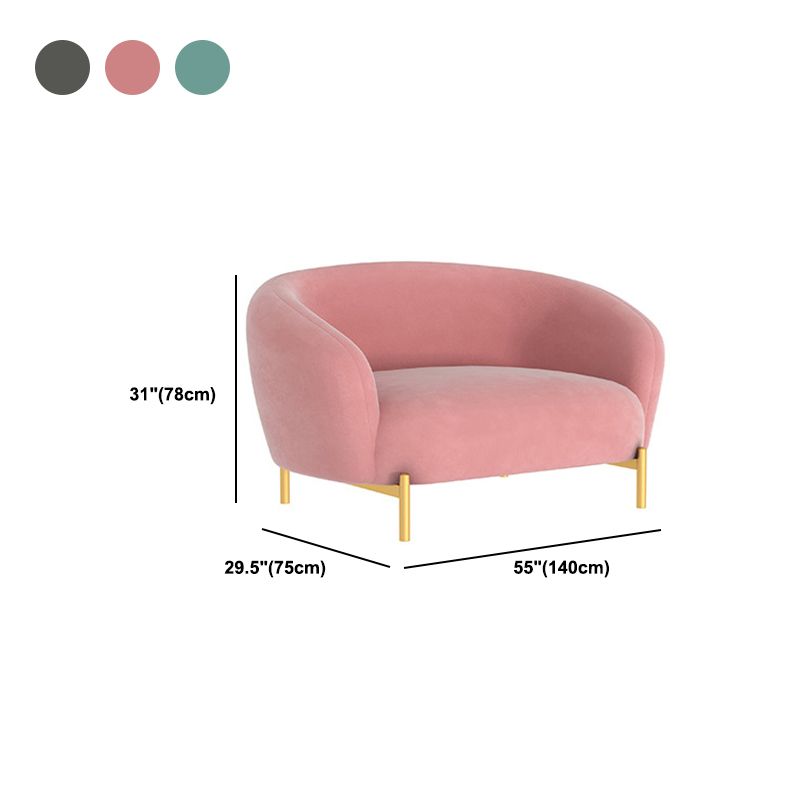 Velvet Tuxedo Arm 29.52" Wide Contemporary Sofa for Living Room