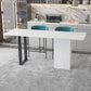 Industrial 1/2/3 Pieces Sintered Stone Bar Table Set Rectangular Counter Set Clearhalo 'Bar Furniture' 'furn' 'furn_home_bar_bar_sets' 'Furniture' 'Home Bars & Bar Sets' 'home_bar_bar_sets' 'Kitchen & Dining Furniture' 1200x1200_d135e150-fa70-42c0-a9af-3afb313d4b63