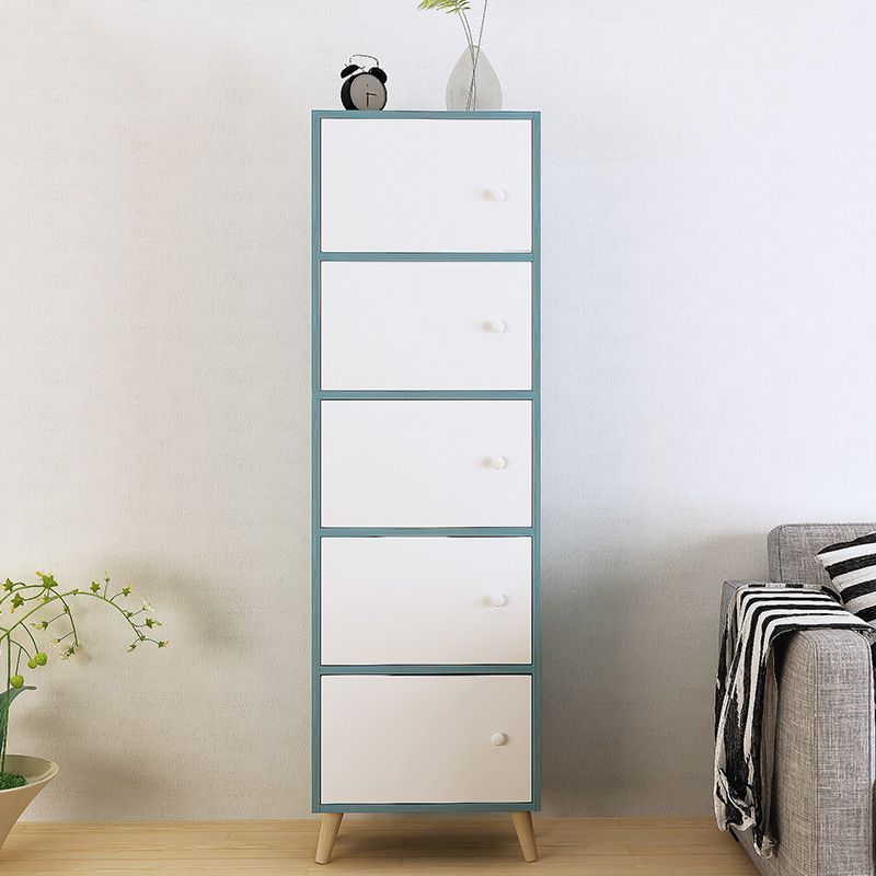 9.44" Wide Storage Cabinet with Doors Contemporary Wooden Accent Cabinet Clearhalo 'Cabinets & Chests' 'cabinets_chests' 'furn' 'furn_cabinets_chests' 'Furniture' 'Living Room Furniture' 1200x1200_d1367d4f-c7bf-4031-85d3-98219ac80425