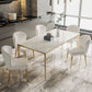 Sintered Stone Dining Table Luxury Style 4 Legs Base Rectangle Table for Dining Room Clearhalo ' dining_table' 'Dining Tables & Seating' 'Dining Tables' 'furn' 'furn_dining_table' 'Furniture' 'furniture_dining_table' 'Kitchen & Dining Furniture' 'kitchen&dining_furn' 'kitchen' 'kitchen_dining_table' 1200x1200_d136cde6-742e-418d-bf27-aa106e656e68