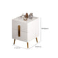 2 Drawers Bedside Cabinet Glam Night Table with Legs ,19.7" Tall