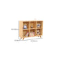 Modern Wooden Bookcase Standard Natural Closed Back Bookshelf
