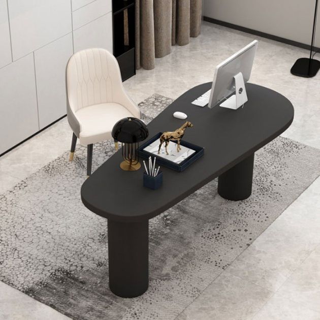 Scrivania in bianco e nero Scrivania da ufficio in legno di frassino industriale
