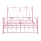 84.65 inch Wide Contemporary Bed Frame Metal Solid Color Bed with Headboard