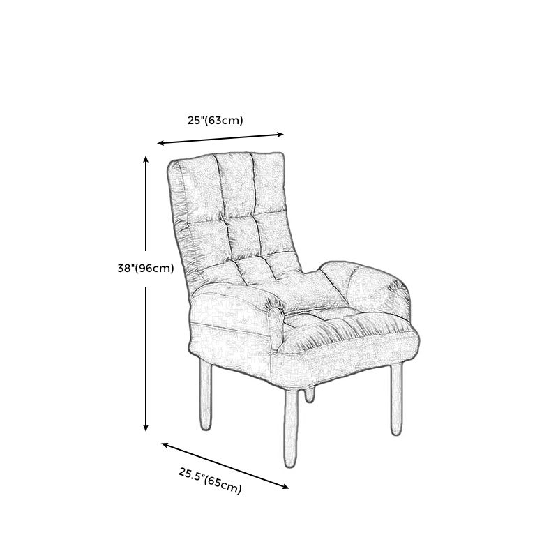 24.80" L x 25.59" W x 37.79" H Linen Convertible Chair Four-Leg Solid Wood Accent Chair Clearhalo 'Accent Chairs' 'accent_chairs' 'Chairs & Seating' 'furn' 'furn_accent_chairs' 'Furniture' 'furniture_accent_chairs' 'Living Room Furniture' 1200x1200_d139f29e-35ba-4d06-a7ee-a3c08bd28d41