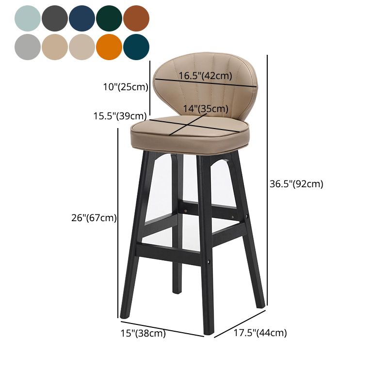 Scandinavian Style Bar-stool Rectangle Seat Single Counter Stool for Kitchen Bar Clearhalo 'Bar Furniture' 'Bar Stools' 'bar_stools' 'furn' 'furn_bar_stools' 'furniture_bar_stools' 'Kitchen & Dining Furniture' 'kitchen&dining_furn' 'kitchen' 'kitchen_furn' Furniture' 1200x1200_d13b0ceb-7f14-4a07-aef0-d51260eacdf8