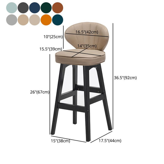 Scandinavian Style Bar-stool Rectangle Seat Single Counter Stool for Kitchen Bar Clearhalo 'Bar Furniture' 'Bar Stools' 'bar_stools' 'furn' 'furn_bar_stools' 'furniture_bar_stools' 'Kitchen & Dining Furniture' 'kitchen&dining_furn' 'kitchen' 'kitchen_furn' Furniture' 1200x1200_d13b0ceb-7f14-4a07-aef0-d51260eacdf8