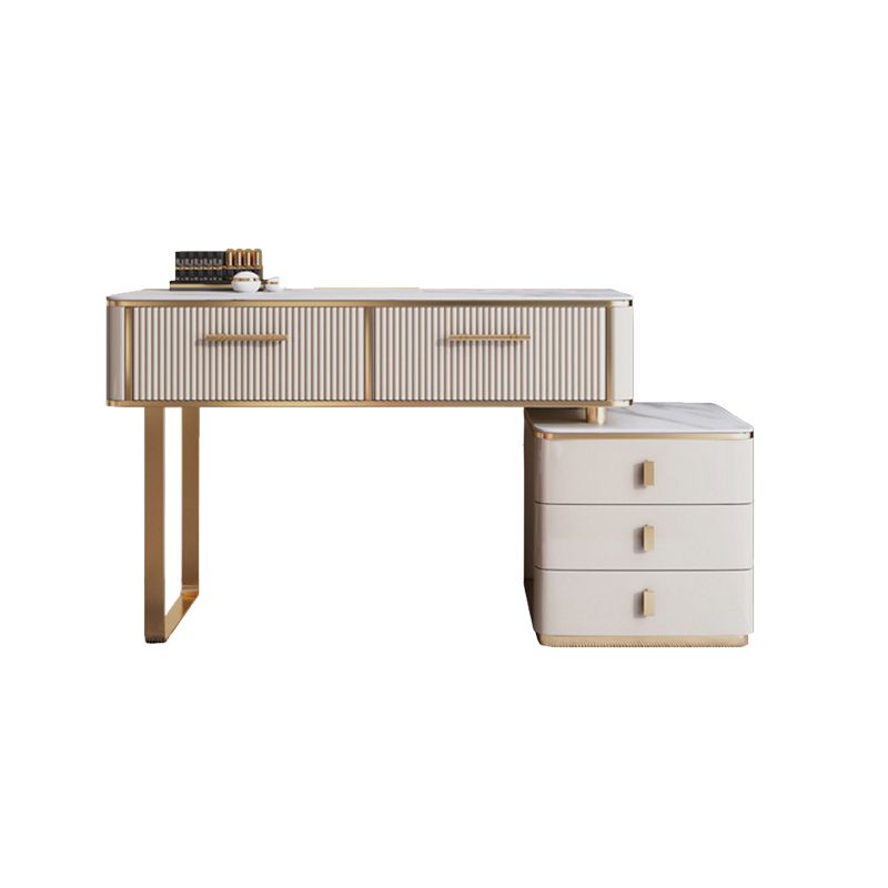 5ドレッカードレッシングテーブル豪華なメタルメイクアップバニティテーブル