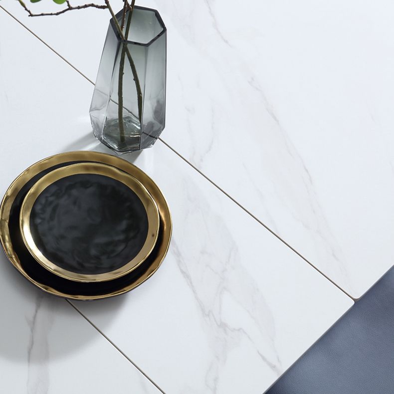 Rectangle Contemporary Sintered Stone Dining Room Set with Removable Leaf Dining Furniture Set Clearhalo 'Dining Room Sets' 'Dining Tables & Seating' 'dining_room_set' 'furn' 'furn_dining_room_set' 'Furniture' 'furniture_dining_room_set' 'Kitchen & Dining Furniture' 'kitchen&dining_furn' 'kitchen' 1200x1200_d13cc012-9baf-4480-b0d0-1dfe1a5987c2