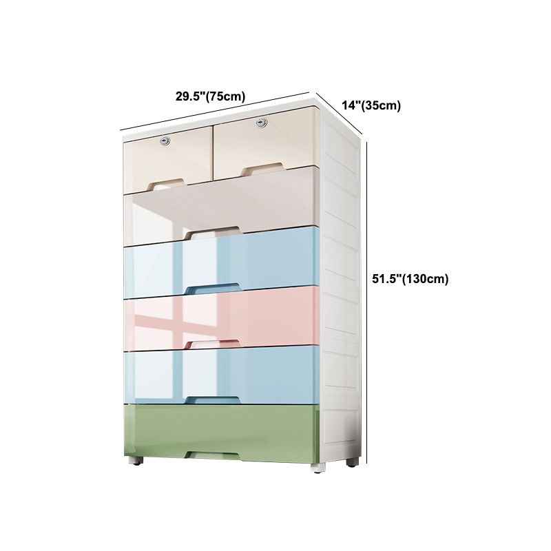 Modern Style Non-Hanging Armoire Plastic Home Storage Cabinet
