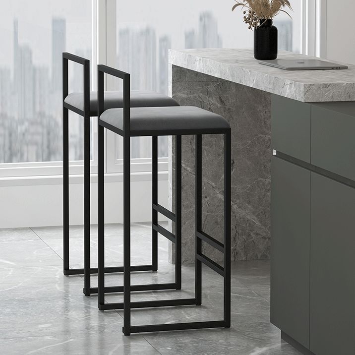 Contemporary Bar and Counter Stool Low Back Stool with Sled Base Clearhalo 'Bar Furniture' 'Bar Stools' 'bar_stools' 'furn' 'furn_bar_stools' 'Furniture' 'furniture_bar_stools' 'Kitchen & Dining Furniture' 1200x1200_d13f7ec3-0a39-4213-b802-6f3ae99fec61