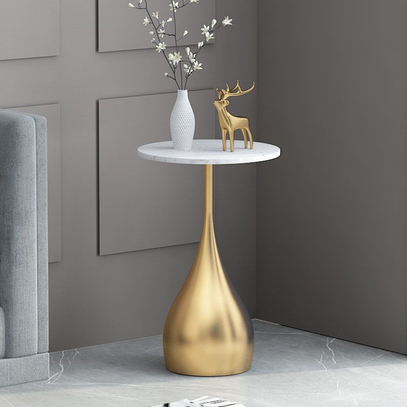 Tavolo da piedistallo alto 21,7 "tavolo da tavolo rotondo in ardesia.