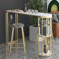 Gorgeous Bar Table Stone Top Gold Base Pub Table with Shelf for Living Room, Only Table Clearhalo 'Bar Furniture' 'Bar Tables' 'bar_tables' 'furn' 'furn_bar_tables' 'Furniture' 'furniture_bar_tables' 'Kitchen & Dining Furniture' 1200x1200_d143dbe6-24d7-4957-a3fd-f025e90ad4e5