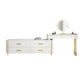 White Make-up Vanity 17.71" Wide Makeup Vanity Desk Table with 6 Drawers Clearhalo 'Bedroom Furniture' 'furn' 'furn_makeup_vanities' 'Furniture' 'Makeup Vanities' 'makeup_vanities' 1200x1200_d1444ab9-4734-459f-8600-e4e356445fb1